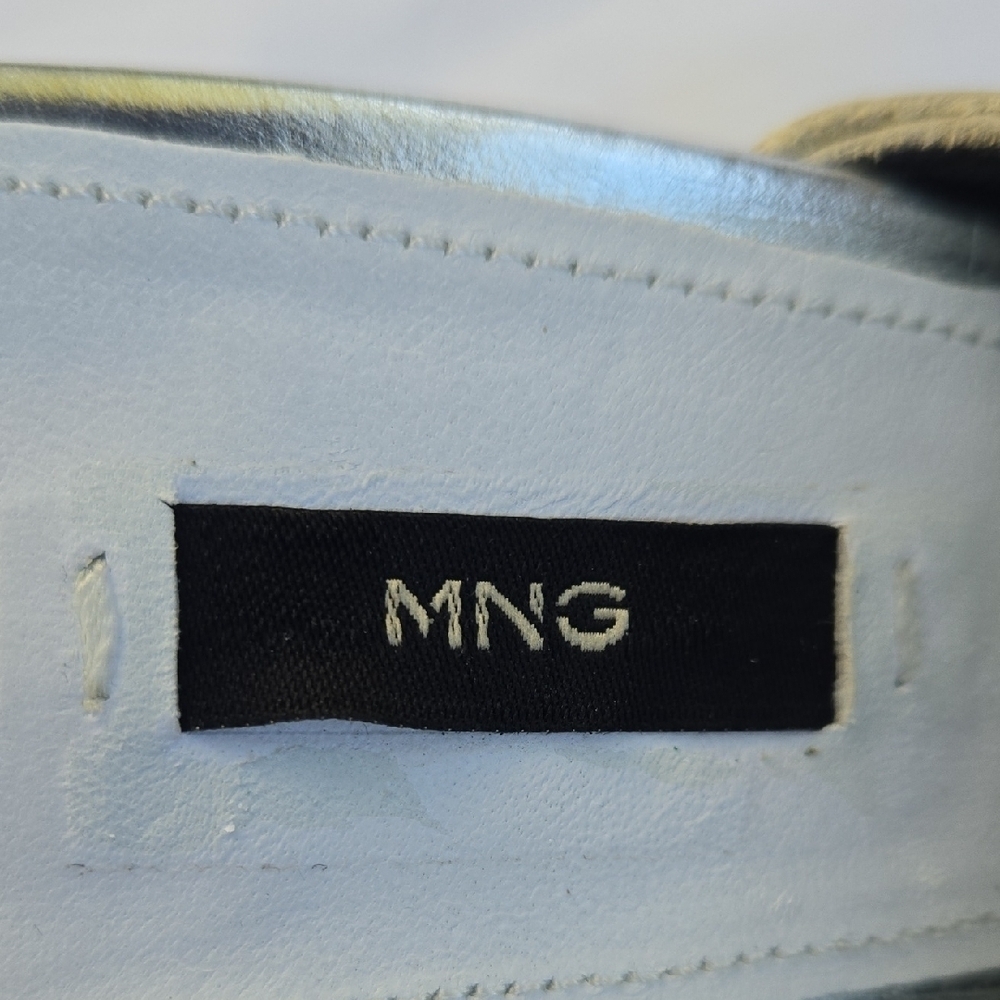 Mango Metallic Silver Mules - Picture 2 of 11